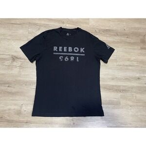 Reebok Men's Sz L Athletic Stretch Performance T-Shirt Black Training Gym
